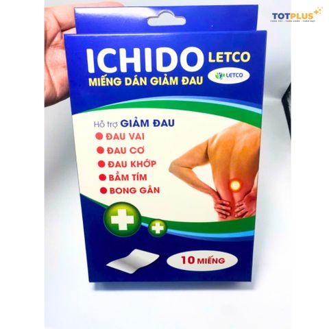 Miếng dán giảm đau ICHIDO LETCO – Giảm đau nhanh, tiện lợi - Hộp 10 miếng