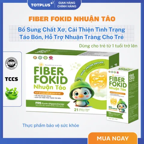Fiber Fokid Nhuận Táo – Bổ Sung Chất Xơ, Giúp Bé Cải Thiện Táo Bón, Nhuận Tràng