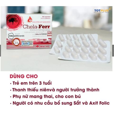 Sắt Chela Ferr Bio Complex & Chela Ferr Forte - Bổ Sung Sắt, Axit Folic Cho Bà Bầu Và Người Cần Bổ Sung