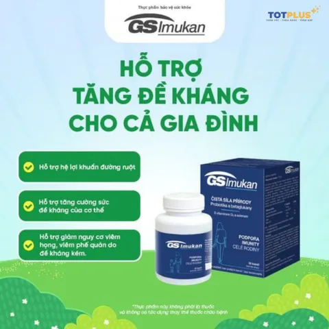 GS IMUKAN - Viên Uống Tăng Đề Kháng Cho Cả Nhà - Lọ 30 Viên