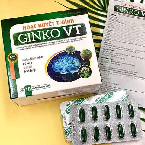Hoạt Huyết T-Đình Ginko VT – Hỗ Trợ Tăng Cường Tuần Hoàn Não, Giảm Hoa Mắt Chóng Mặt