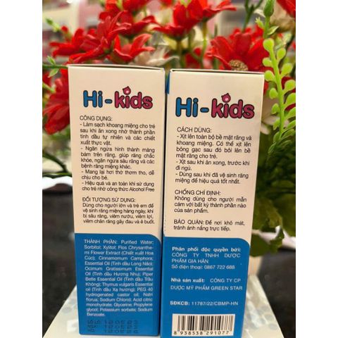 Hi-Kids – Xịt Chống Sâu Răng - Bảo Vệ Răng Sữa Cho Trẻ Em