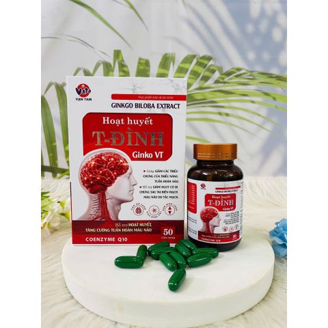 Hoạt Huyết T-Đình Ginko VT – Hỗ Trợ Tăng Cường Tuần Hoàn Não, Giảm Hoa Mắt Chóng Mặt