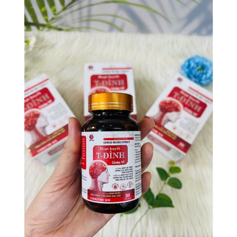 Hoạt Huyết T-Đình Ginko VT – Hỗ Trợ Tăng Cường Tuần Hoàn Não, Giảm Hoa Mắt Chóng Mặt
