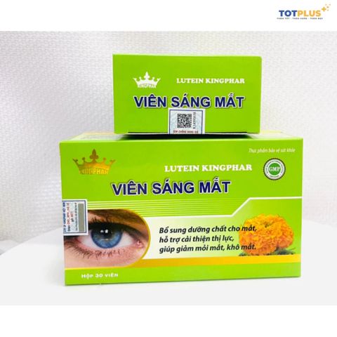 Viên Sáng Mắt Lutein Kingphar – Hỗ Trợ Giảm Mỏi Mắt, Khô Mắt, Cải Thiện Thị Lực - Hộp 30 Viên