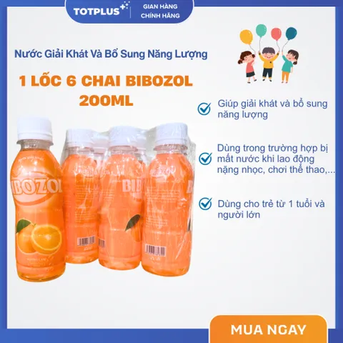 Lốc 6 Chai Bibozol - Nước Giải Khát Và Bổ Sung Năng Lượng Cho Trẻ Từ 1 Tuổi Và Người Lớn Bị Mất Nước