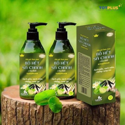 Dầu Gội Bồ Kết Sả Chanh Hoa Bưởi Kingphar – Giảm Gàu, Hạn Chế Rụng Tóc, Giúp Tóc Mềm Mượt Tự Nhiên