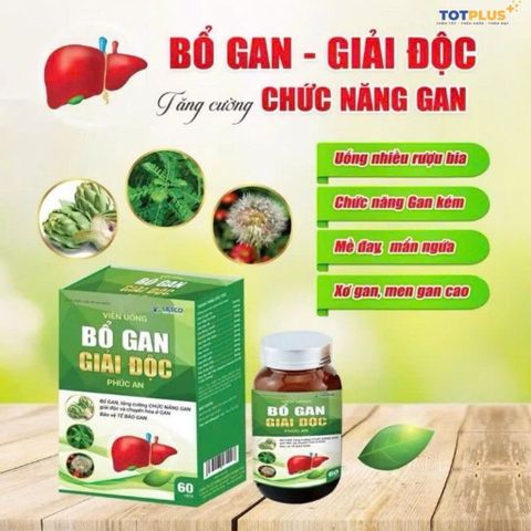Viên Uống Bổ Gan Giải Độc Phúc An – Hỗ Trợ Tăng Cường Chức Năng Gan, Giảm Men Gan, Thanh Lọc Cơ Thể (Hộp 60 Viên)