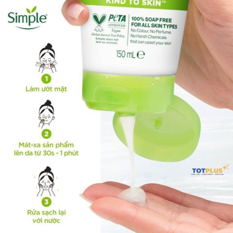 Sữa Rửa Mặt Simple Refreshing 150ml -  Sạch Thoáng Dịu Nhẹ Cho Mọi Loại Da