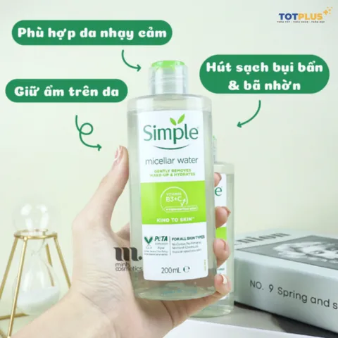 Bộ đôi sữa rửa mặt Simple 150ml và nước tẩy trang Simple 200ml