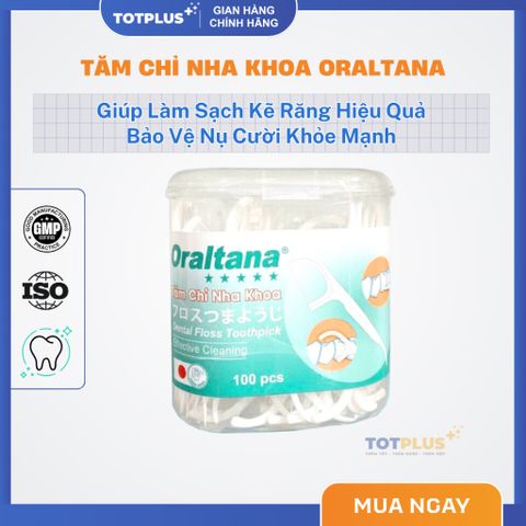 Tăm Chỉ Nha Khoa Oraltana – Làm Sạch Kẽ Răng Hiệu Quả, Bảo Vệ Nụ Cười Khỏe Mạnh - Hộp 100 Que