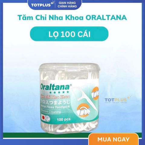 Tăm Chỉ Nha Khoa Oraltana – Làm Sạch Kẽ Răng Hiệu Quả, Bảo Vệ Nụ Cười Khỏe Mạnh - Hộp 100 Que