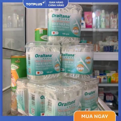 Tăm Chỉ Nha Khoa Oraltana – Làm Sạch Kẽ Răng Hiệu Quả, Bảo Vệ Nụ Cười Khỏe Mạnh - Hộp 100 Que
