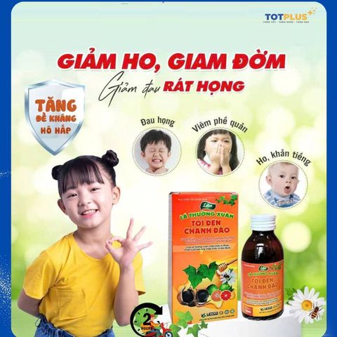 Siro Ho Lá Thường Xuân Tỏi Đen Chanh Đào Letco 125ml - Hỗ Trợ Giảm Ho, Giảm Đờm