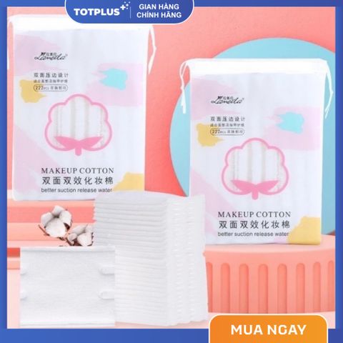 Bông Tẩy Trang Lameila 222 Miếng – Cotton Tẩy Trang 3 Lớp Mềm Mịn, Không Xơ, Làm Sạch Hiệu Quả