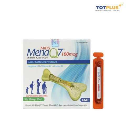 Midu MenaQ7 180mcg Hỗ Trợ Phát Triển Chiều Cao Cho Trẻ – Bổ Sung Canxi, D3, K2 Cho Xương Chắc Khỏe