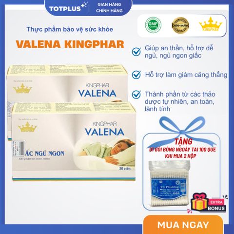 Valena Kingphar - Giúp An Thần, Hỗ Trợ Ngủ Ngon Giấc, Giảm Căng Thẳng - Hộp 30 viên