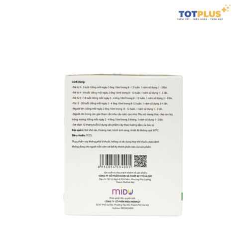 Midu MenaQ7 180mcg Hỗ Trợ Phát Triển Chiều Cao Cho Trẻ – Bổ Sung Canxi, D3, K2 Cho Xương Chắc Khỏe