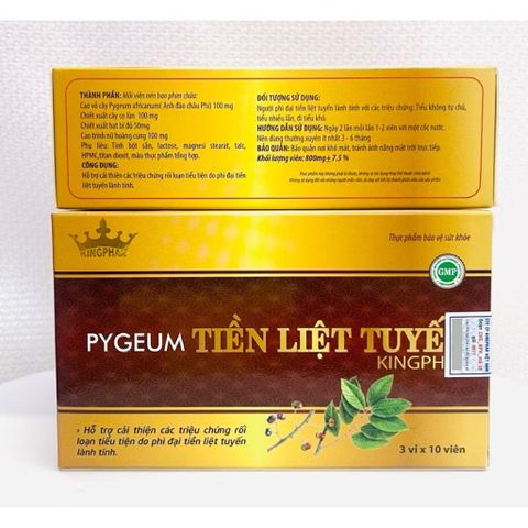 Pygeum Tiền Liệt Tuyến Kingphar – Hỗ Trợ Cải Thiện Tiểu Đêm, Tiểu Khó Do Phì Đại Tiền Liệt Tuyến