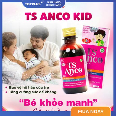Siro Ho Cho Bé TS Anco – Hỗ Trợ Giảm Ho, Giảm Đờm, Hỗ Trợ Bảo Vệ Hô Hấp Cho Bé - 200ml