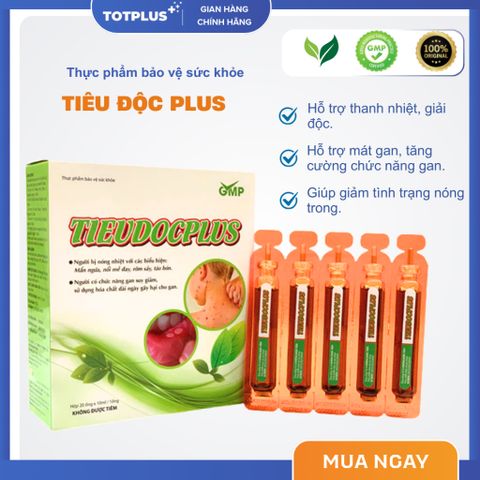 Tiêu Độc Plus – Hỗ trợ thanh nhiệt, giải độc, giảm mẩn ngứa, rôm sảy - Hộp 20 ống