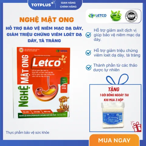 Nghệ Mật Ong Letco – Hỗ Trợ Bảo Vệ Dạ Dày, Hỗ Trợ Giảm Triệu Chứng Viêm Loét Dạ Dày Tá Tràng