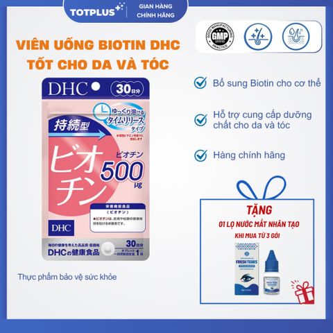 DHC Biotin 500mcg Nhật Bản 30 Ngày – Hỗ Trợ Chăm Sóc Da Và Tóc (Gói 30 Viên)