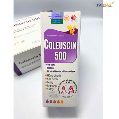 Siro Ho Cảm Coleuscin 500 – Hỗ Trợ Giảm Ho, Cảm Lạnh, An Toàn Cho Trẻ Nhỏ Và Phụ Nữ Mang Thai