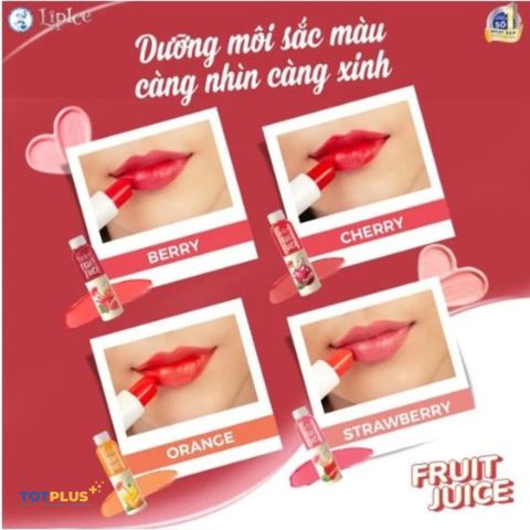 Son dưỡng môi có màu LipIce Fruit Juice - giúp làn môi của bạn mềm mại và tươi tắn - Thỏi son 4g