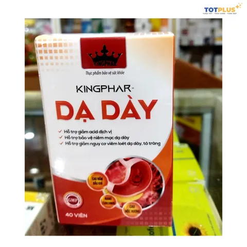 Dạ Dày Kingphar  – Hỗ Trợ Giảm Acid Dịch Vị, Bảo Vệ Niêm Mạc Dạ Dày - Hộp 40 Viên