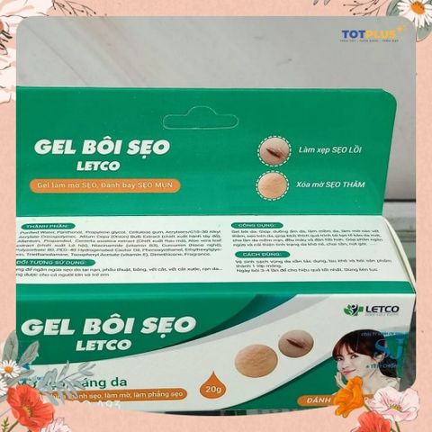 Gel Bôi Sẹo Letco - Làm Mờ Các Vết Thâm, Sẹo, Dưỡng Ẩm, Làm Mềm Da, Sáng Da
