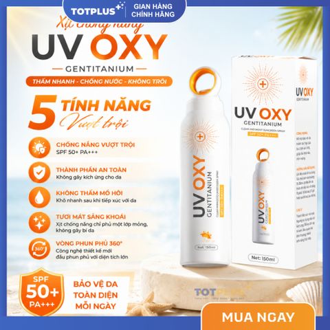 Xịt Chống Nắng UV OXY Gentitanium SPF50+ PA++++ – Chống Nắng Toàn Thân, Chống Nước, Thấm Nhanh