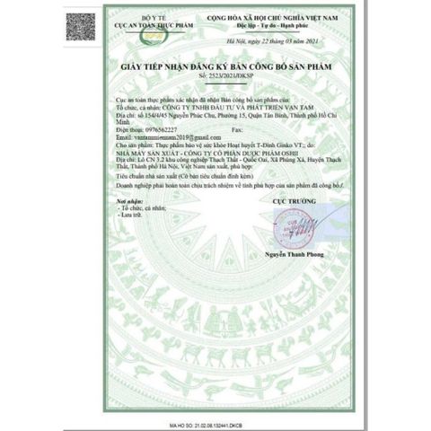 Hoạt Huyết T-Đình Ginko VT Letco – Hỗ Trợ Hoạt Huyết, Tăng Cường Tuần Hoàn Não - Hộp 60 viên