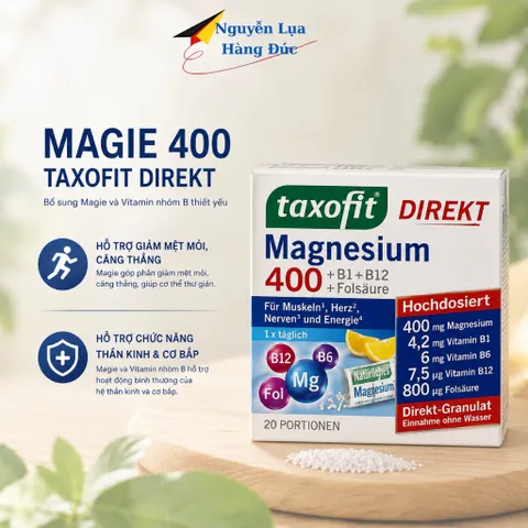 Taxofit Magnesium 400 + B1 + B12, Folsaure