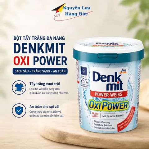 Bột tẩy trắng quần áo Denkmit, làm sạch vết ố,không ăn mòn vải,không độc hại