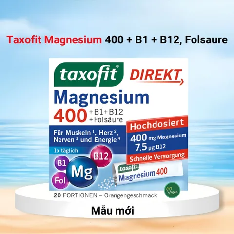 Taxofit Magnesium 400 + B1 + B12, Folsaure