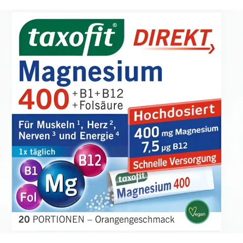 Taxofit Magnesium 400 + B1 + B12, Folsaure