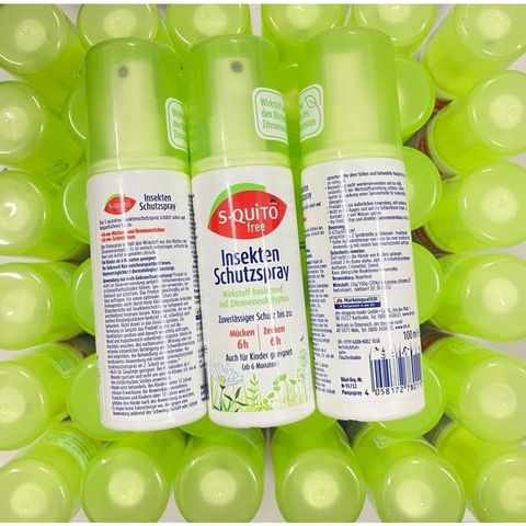 Xịt chống muỗi và côn trùng đốt Squito bảo vệ an toàn cho gia đình bàn 100ml