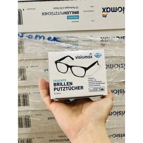 Bán lẻ combo 5 miếng giấy lau kính VISIOMAX, sạch vết mờ, thuận tiện, nhỏ gọn cho vào túi