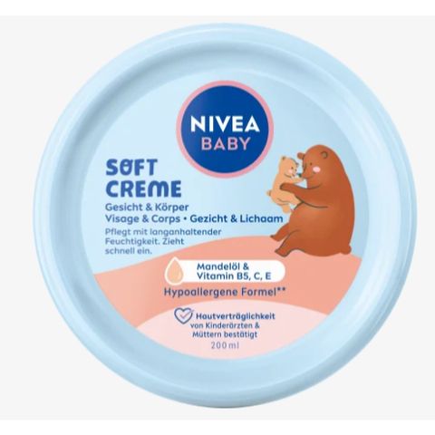 Kem dưỡng da Nivea Baby solf creme dành cho trẻ em từ sơ sinh,người lớn , Hũ 200ml mẫu mới