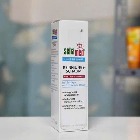 Sữa rửa mặt SEBAMED tạo bọt, kháng khuẩn, làm sạch lỗ chân lông, dùng cho mọi loại da