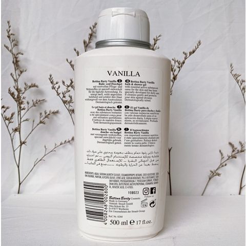 Combo Sữa tắm, dưỡng thể nước hoa  BETTINA BARTY VANILLA giúp giữ ẩm và dưỡng da mịn màng 500ml