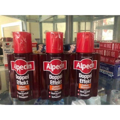 Dầu gội Alpecin Doppel Effekt, loại bỏ gầu, chống rụng tóc, chai 200ml hàng Đức