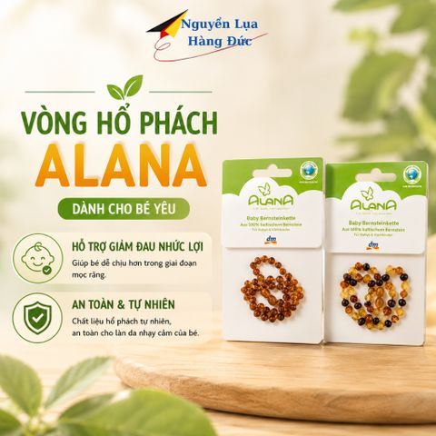 Vòng hổ phách Baby alana dành cho trẻ từ sơ sinh giúp bé tăng sức đề kháng