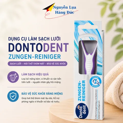 Dụng cụ cạo lưỡi DONTODENT giúp ngăn ngừa răng miệng, làm sạch lưỡi,chống hôi miệng