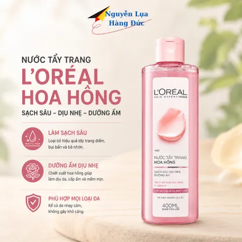 Nước hoa hồng Loreal Gesichtswasser Kostbare Bluten chiết xuất từ hoa hồng và hoa nhài cho làn da mịn màng