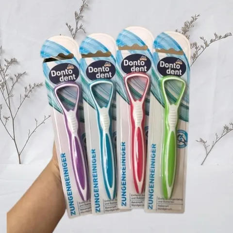 Dụng cụ cạo lưỡi DONTODENT giúp ngăn ngừa răng miệng, làm sạch lưỡi,chống hôi miệng