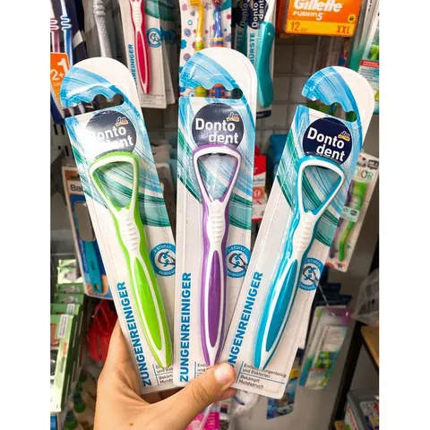 Dụng cụ cạo lưỡi DONTODENT giúp ngăn ngừa răng miệng, làm sạch lưỡi,chống hôi miệng