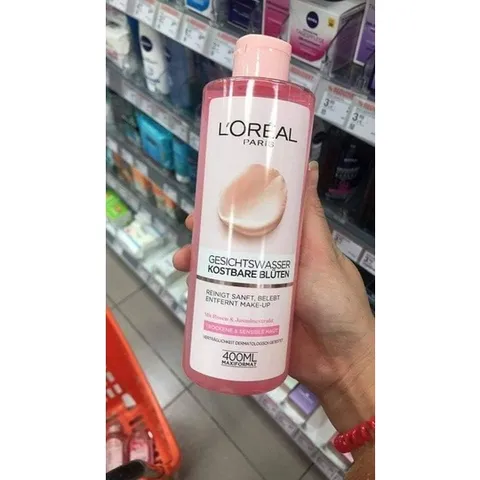Nước hoa hồng Loreal Gesichtswasser Kostbare Bluten chiết xuất từ hoa hồng và hoa nhài cho làn da mịn màng