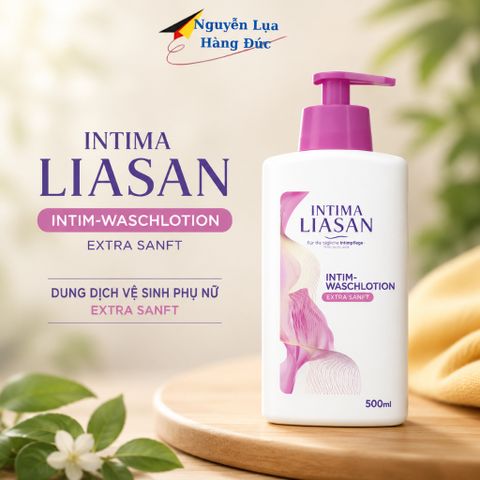 Dung dịch vệ sinh phụ nữ cao cấp INTIMA LIASAN 500ml, mẫu mới dạng vòi làm sạch